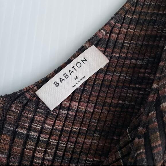 Aritzia Babaton ribbed bodycon dress tight fitting side slits on bottom size med - Picture 10 of 10